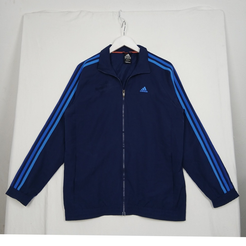 Adidas Performance Essentials Navy Blue Track Jacket Youth XL 15-16Y 3-Stripe